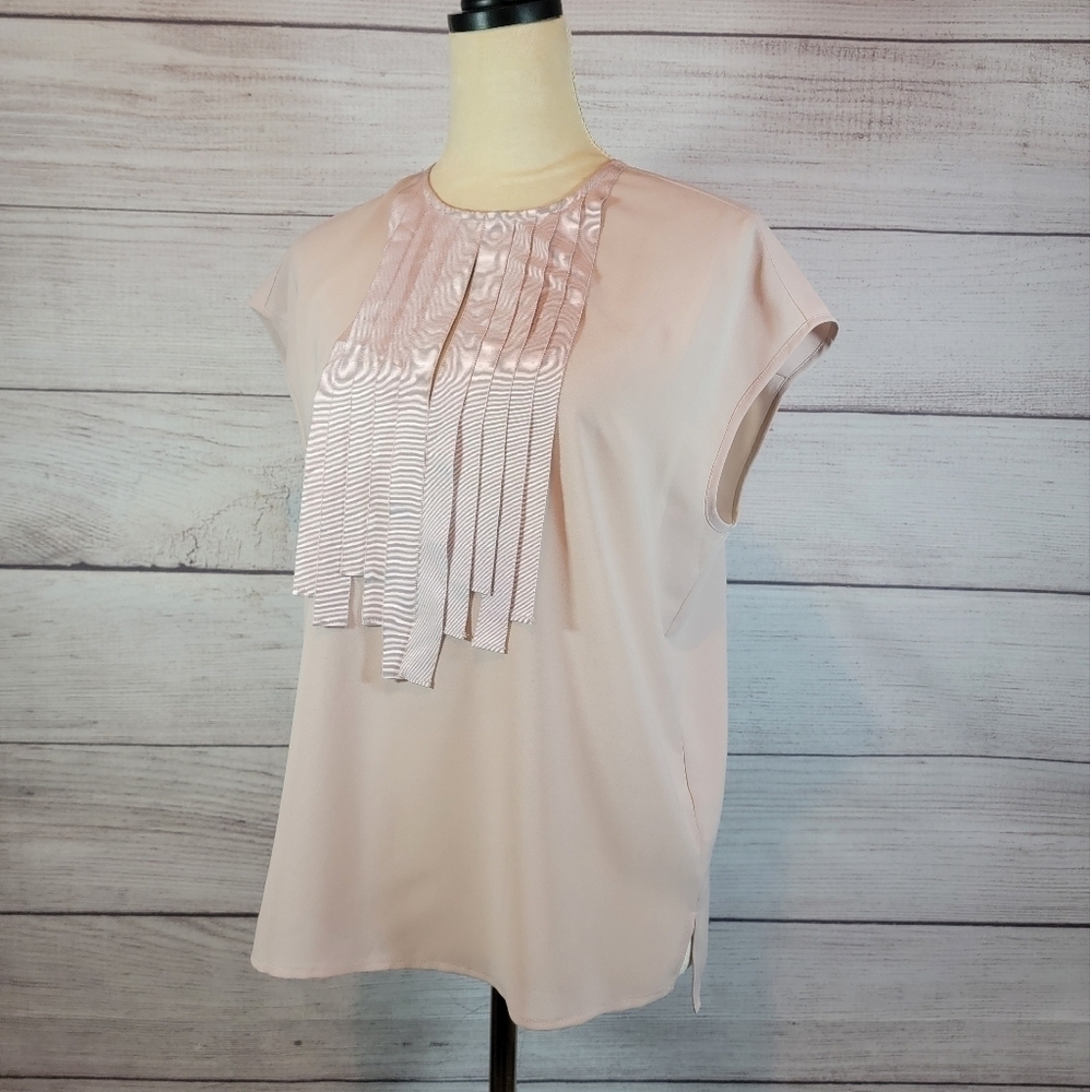 J.Crew grosgrain ribbon blouse blush size 0 - Picture 5 of 6